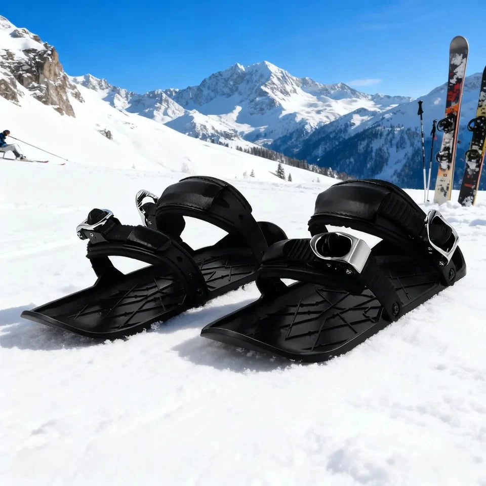 Esquís Cortos Mini Ajustables Portátiles con Botas, Skiboards, Snowblades para Adultos, Deportes de Invierno al Aire Libre, Esquí, Snowboard