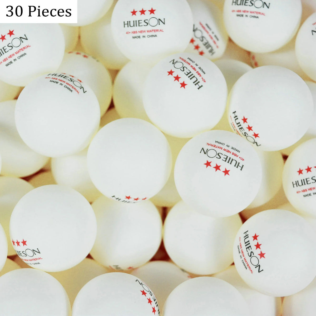 Huieson 30 50 100 inglés nuevo Material pelotas de tenis de mesa 3 estrellas 40 + pelotas de Ping Pong de plástico ABS pelotas de entrenamiento de tenis de mesa