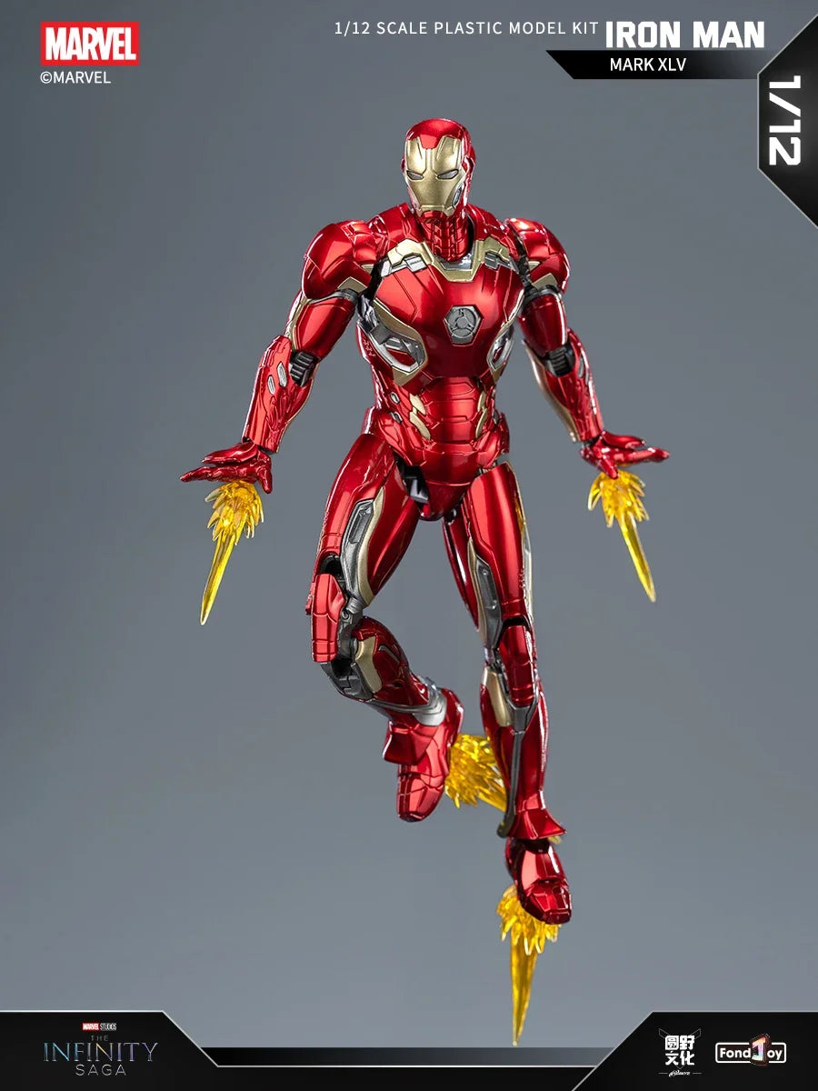 Figura de Acción Original Fondjoy MK45 Iron Man 1/12 15.5CM Mark45 Avengers: Age of Ultron Vibranium, Ensamblada, Coleccionable, Juguete de Regalo