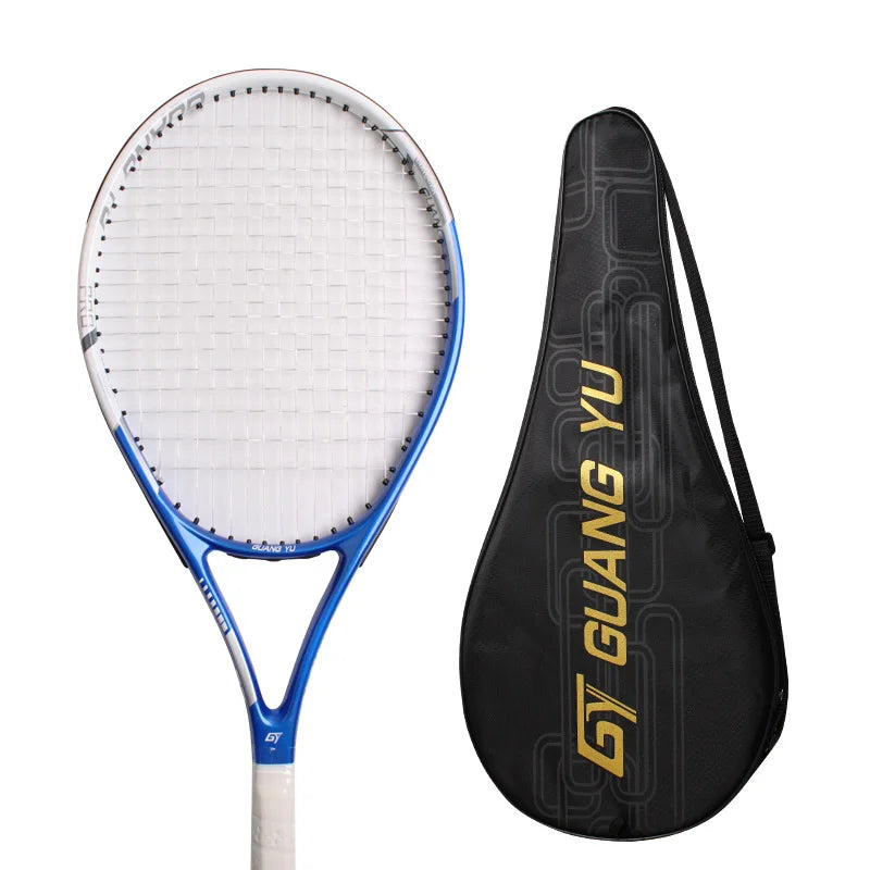 Raqueta de Tenis de Carbono para Adultos, Raqueta de Entrenamiento para Principiantes, Estudiantes Universitarios, Competición Individual