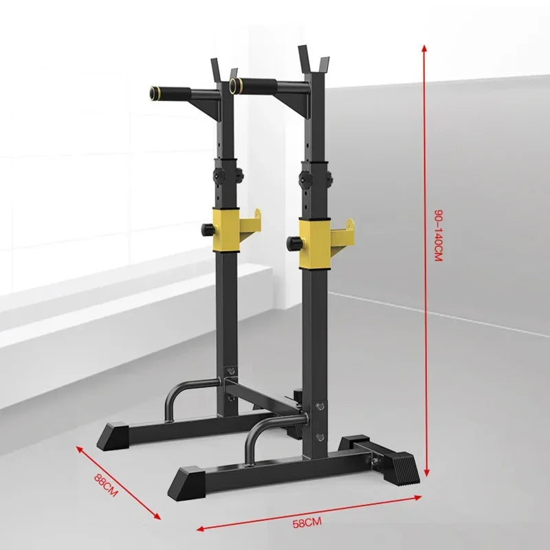 Banco con mancuernas de peso multifuncional mejorado, cama de levantamiento de pesas, barra plegable, banco de entrenamiento de elevación, prensa, equipo de Fitness