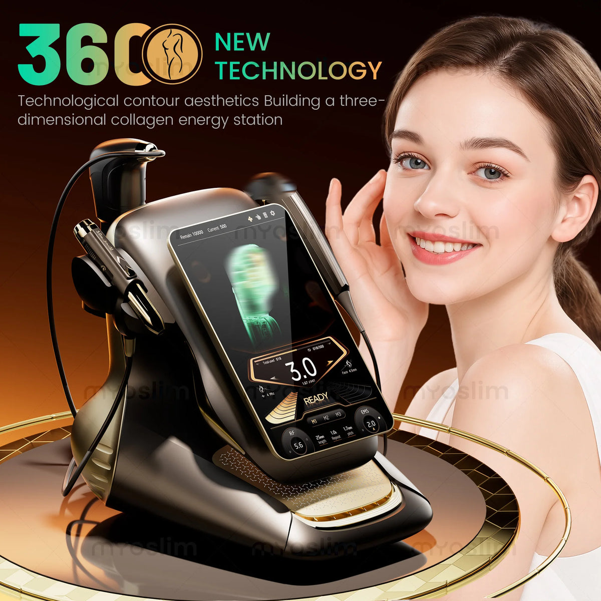 Equipo de belleza no invasivo 3 en 1 360MAX 25D HIFU, nuevo diseño antienvejecimiento, adelgazante corporal, reafirmante de piel, máquina profesional para salón de belleza