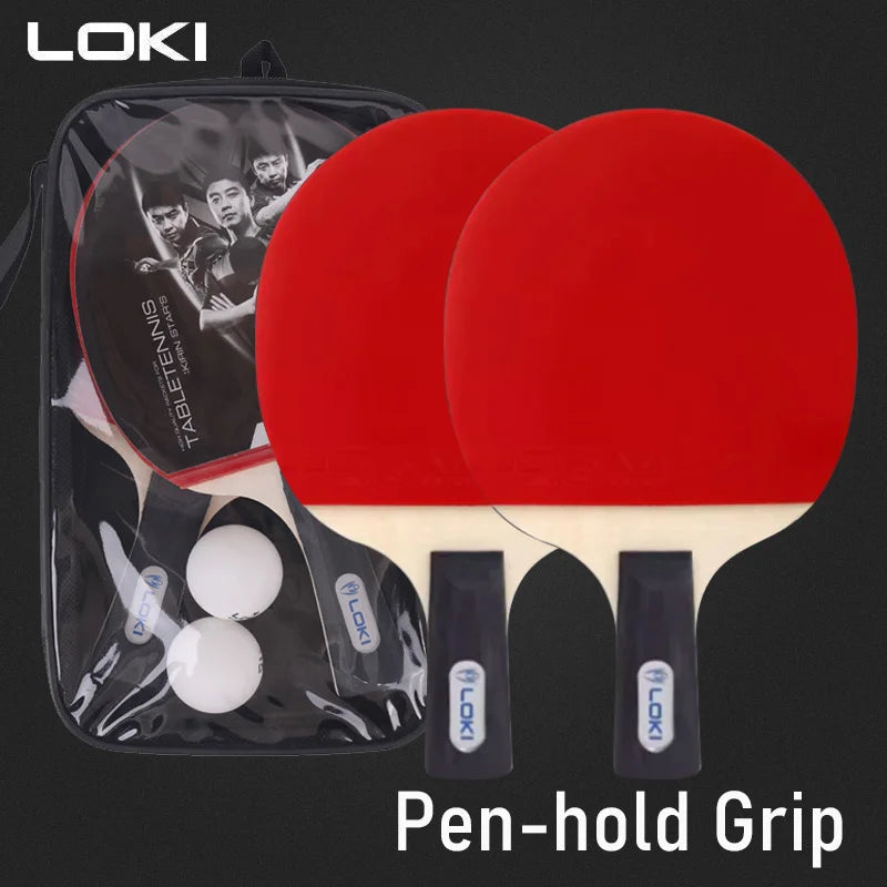 Juego de raquetas de tenis de mesa LOKI K1000 K3000 K5000 con 2 uds de paleta de Ping Pong, 2 pelotas originales y 1 Estuche de transporte