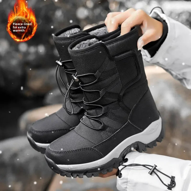 Nuevas Botas de Invierno para Hombre y Mujer, Botas de Nieve Impermeables y Antideslizantes, Botas de Esquí Cálidas, Botas de Senderismo, Botas de Viaje