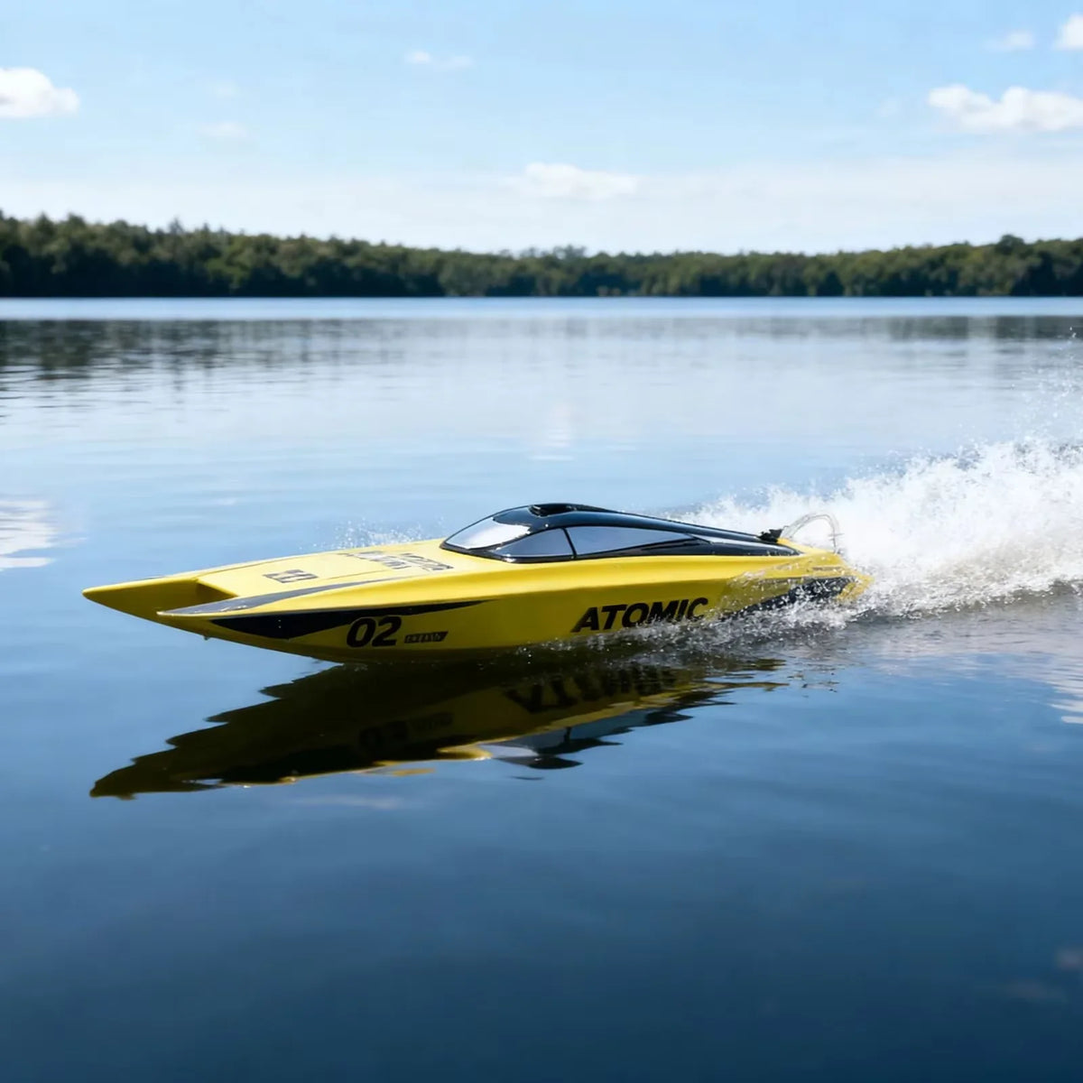 SR65B SR70 SR80 SR90 RTR 35.43" Pulgadas 90CM Lancha Teledirigida de Carreras Atomic Vector, sin Escobillas, Piezas de Aleación, 80 km/h para Adultos