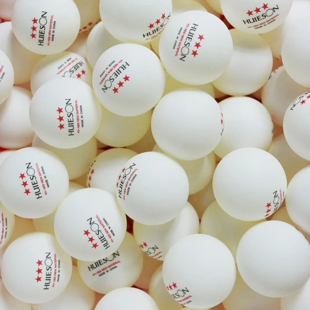 Huieson 30 50 100 inglés nuevo Material pelotas de tenis de mesa 3 estrellas 40 + pelotas de Ping Pong de plástico ABS pelotas de entrenamiento de tenis de mesa