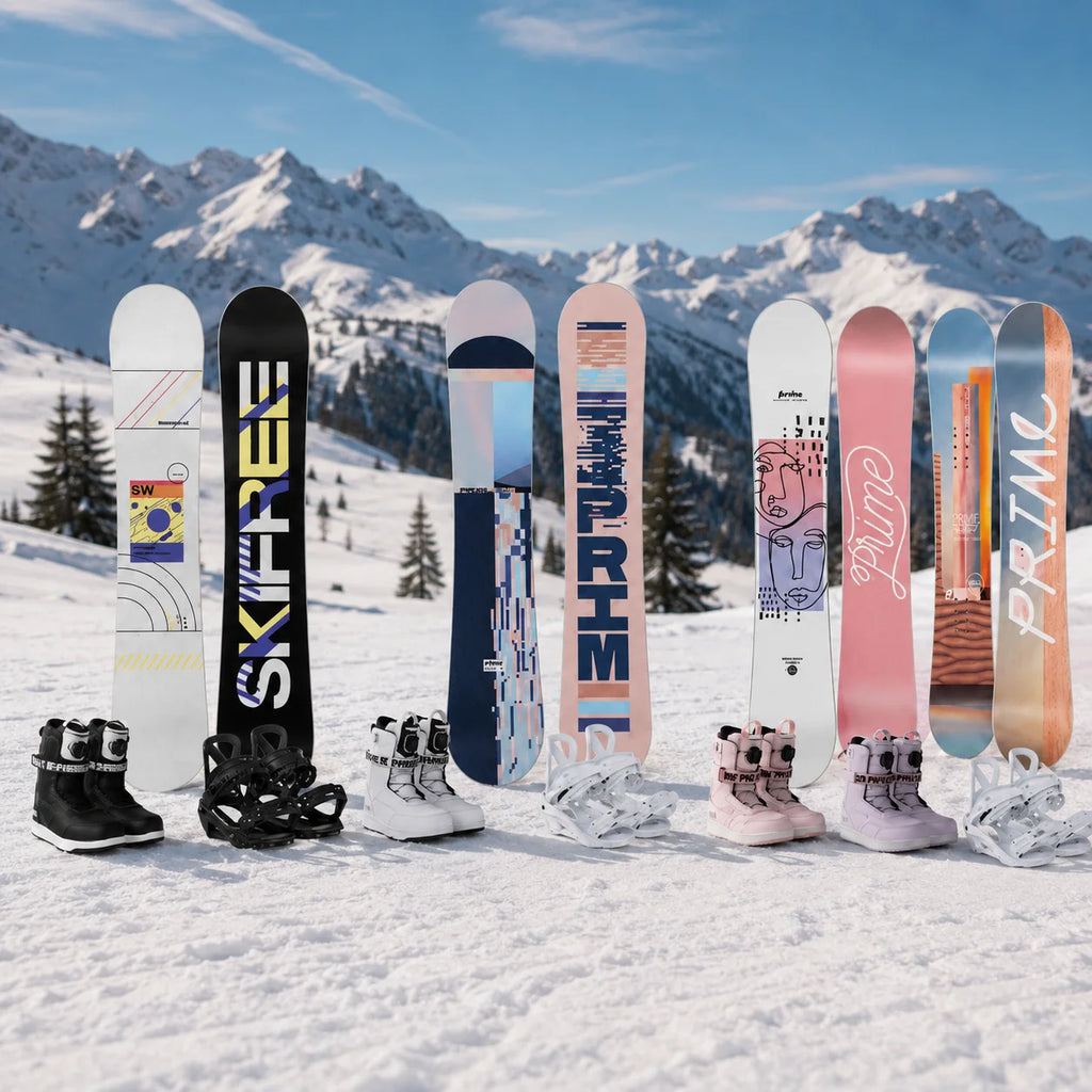 Set de Snowboard con Botas y Fijaciones, Tabla All-Mountain Freestyle de 66cm para Deportes de Invierno para Adultos