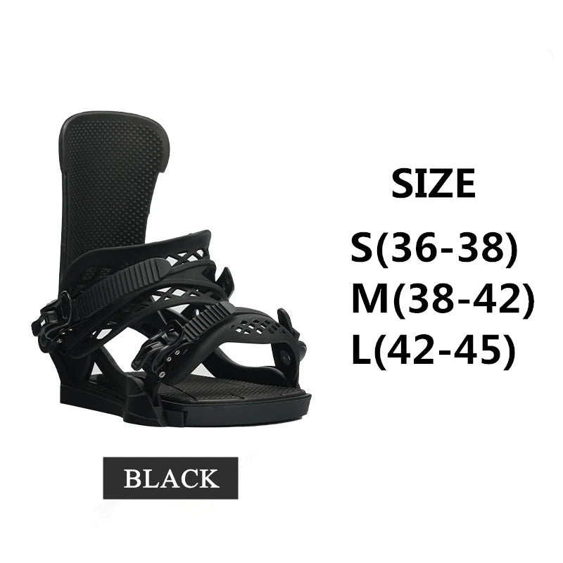 Fijaciones de snowboard Base cómoda y amortiguadora de encuadernación envuelta totalmente ajustable 3D