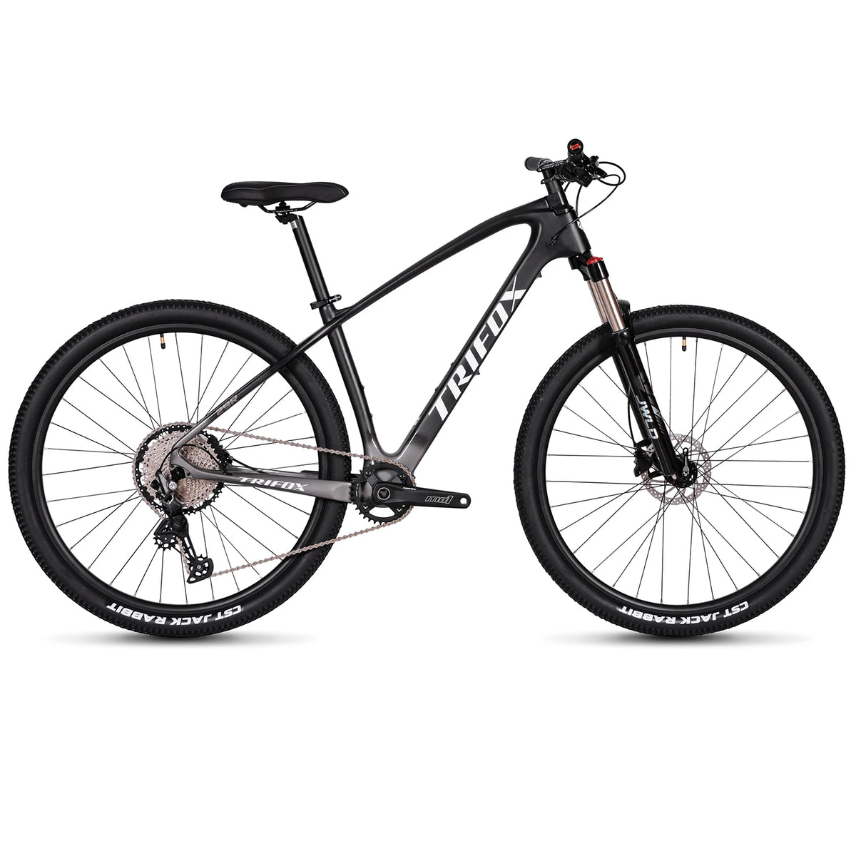 Bicicleta de montaña rígida TRIFOX MTB de fibra de carbono 29er con frenos de disco hidráulicos SHIMANO M6100 de 12 velocidades, bicicleta completa
