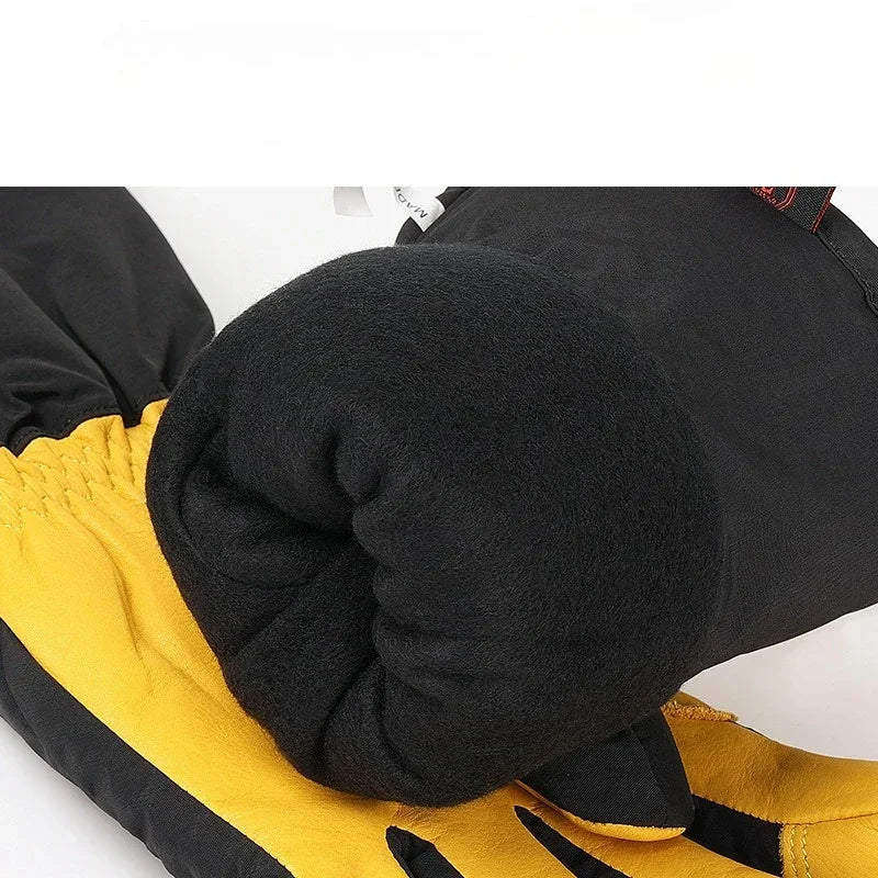Guantes de esquí de invierno para hombre, populares, guantes de montaña, senderismo y snowboard para mujer, repelentes al agua, resistentes al viento y al desgaste, cálidos.