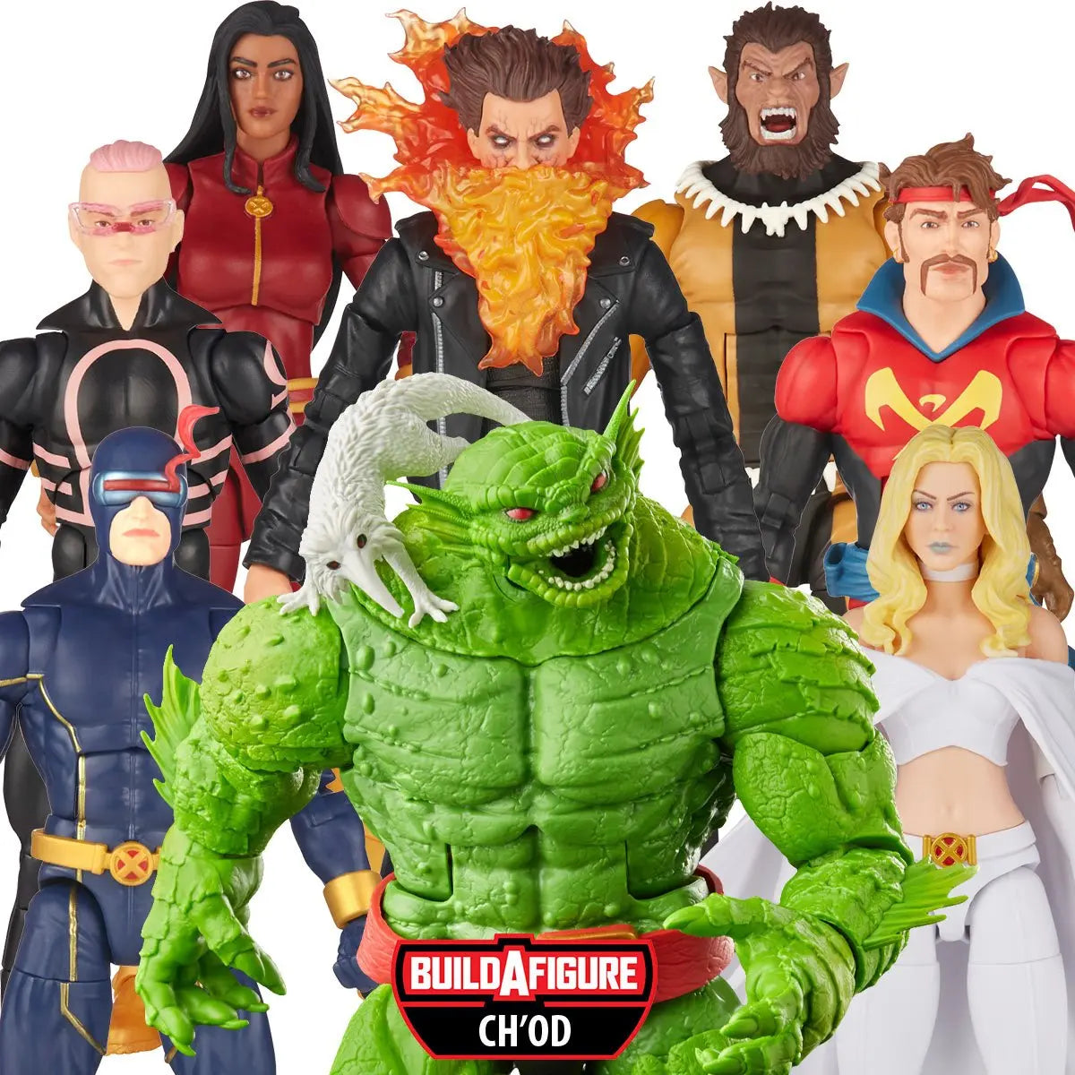 Figura de acción de 6" de ML Legends Kid Omega Corsair Chamber Emma Frost Cyclops Monet St. Croix Fang Ch'od BAF Wave