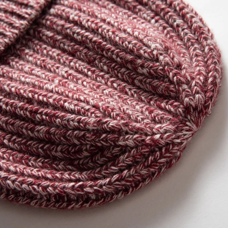 Gorros de cachemira 100 para hombres y mujeres de alta calidad, gorros con bridas Unisex de invierno gruesos y cálidos, sombreros de Navidad de hilo de tendencia