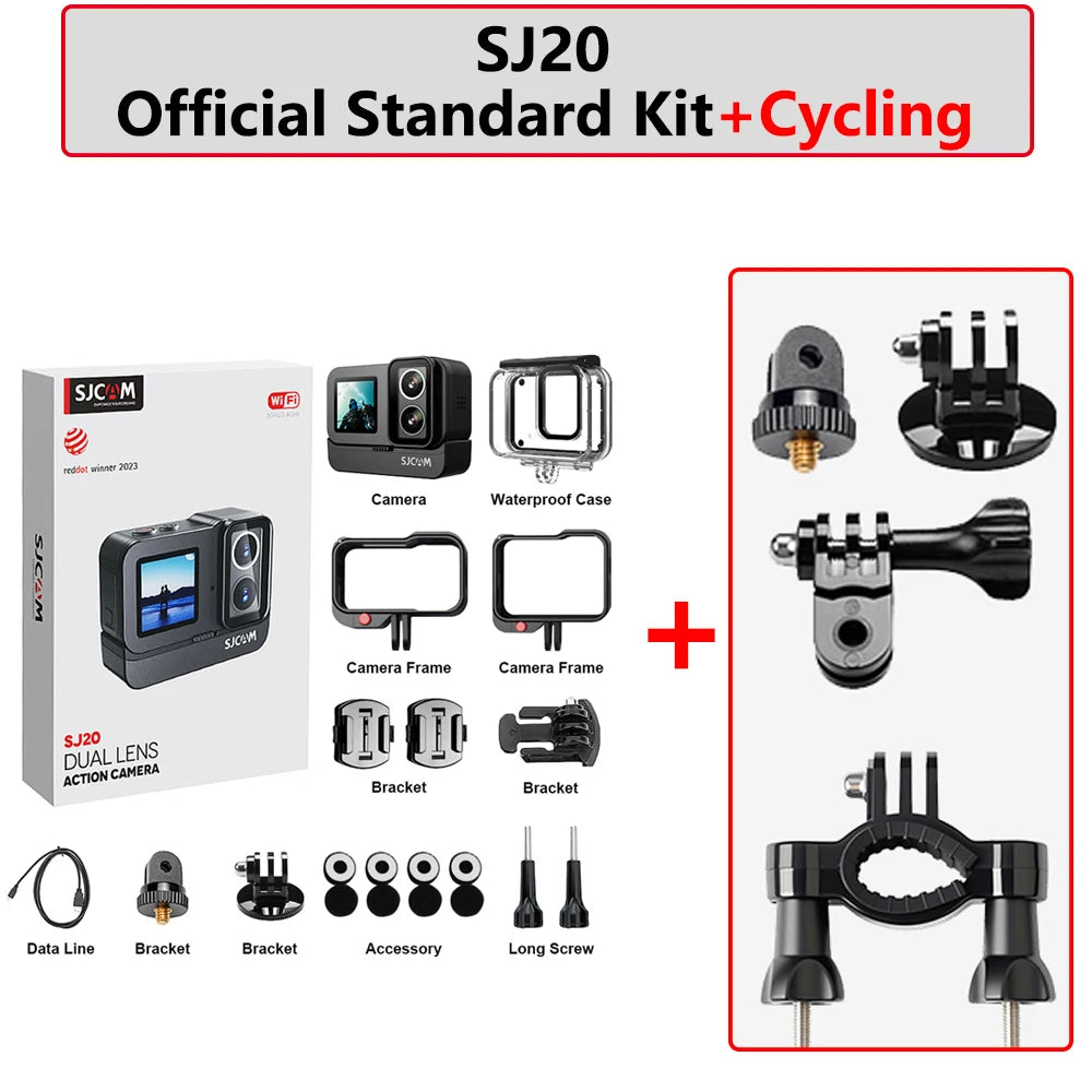Cámara de Acción SJCAM SJ20 Impermeable con WiFi 5G para Motociclismo, Ciclismo y Viajes por Carretera, Aventuras Diurnas y Nocturnas, Cámara Creator