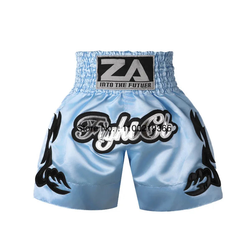 Pantalones cortos Muay Thai 2025, nuevos pantalones cortos de Kick Boxing para hombres, mujeres y niños, artes marciales Retro Thaiboxing Kickboxing Cage, pantalones de entrenamiento de lucha