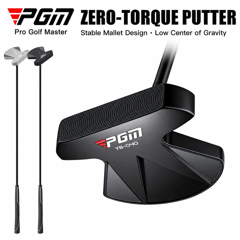 Putter de Golf PGM de 34 Pulgadas con Cabeza Tipo Mallet, Eje de Carbono, Centro de Gravedad Bajo, Palo de Putting Estable para Hombres y Mujeres