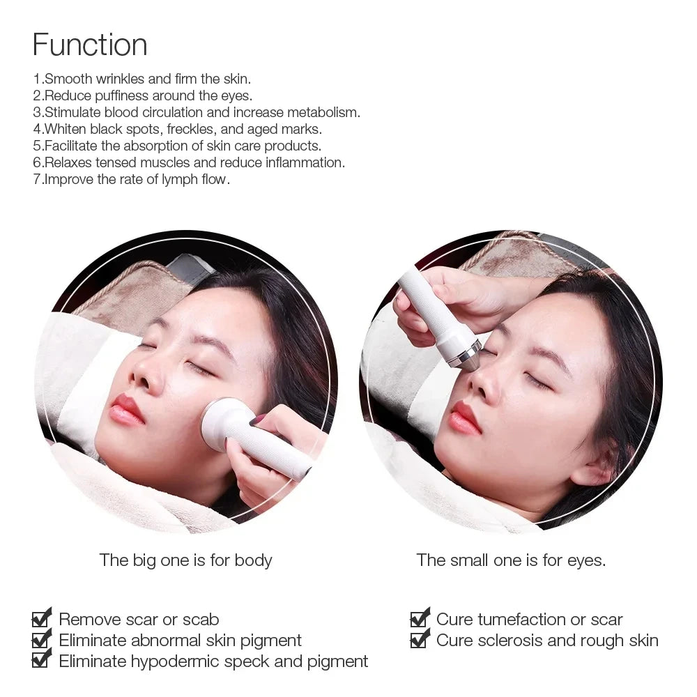 Máquina Facial de Belleza Ultrasónica para el Cuidado de la Piel de la Mujer, Blanqueamiento, Eliminación de Pecas, Lifting de Alta Frecuencia, Antienvejecimiento