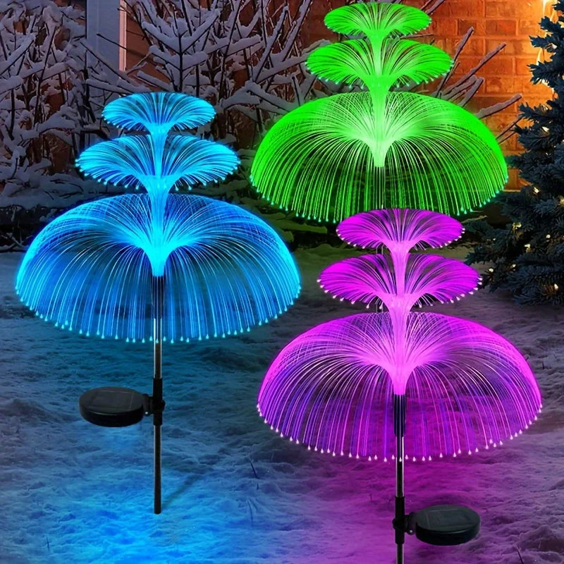 Luces solares para jardín al aire libre, 7 colores, estaca Solar Variable, luces de caña de medusas, luces solares que cambian de Color para exteriores, 1 ud.
