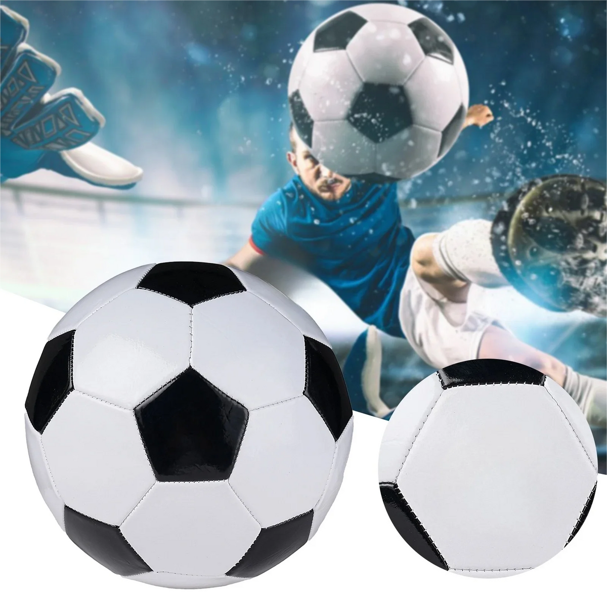 Balón de fútbol nuevo 2026 de 20 cm, diseño clásico blanco y negro, pelota de entrenamiento y ocio, envío rápido España