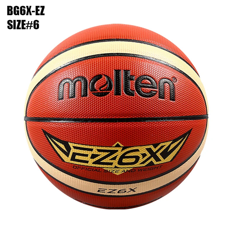 Balones de Baloncesto Originales Molten 2027, Tamaño 7/6/5, Material PU, para Juegos en Interiores y Exteriores, Entrenamiento, Hombres y Mujeres, Baloncesto