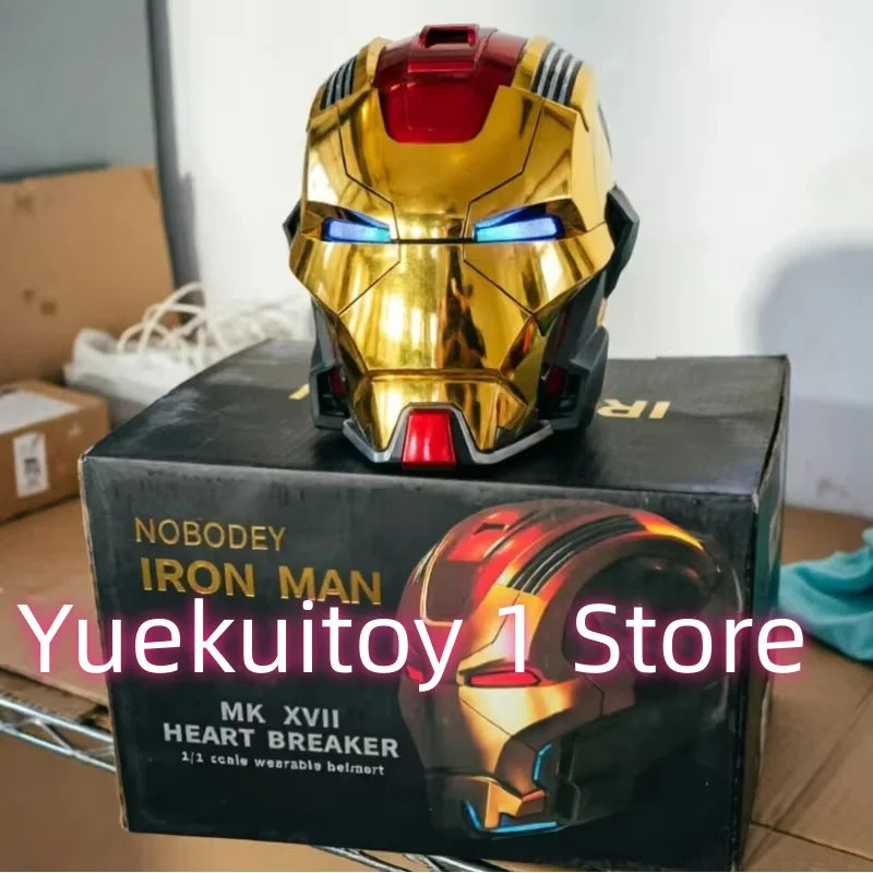 Casco de Iron Man Mk5 Usable, Cañón de Brazo del Duende Verde de Bumblebee, Juguete de Rol para Fans, Figuras de Acción, Regalos Coleccionables