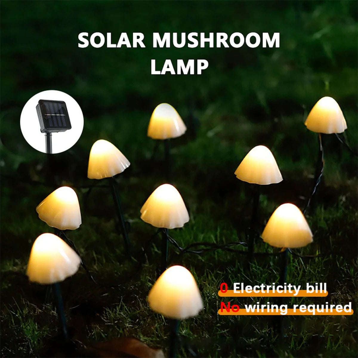 Luces solares de setas, pasarela alimentada por energía Solar, farola impermeable para exteriores, estaca de Patio, cadena de paisaje, camino Led, Patio, suelo