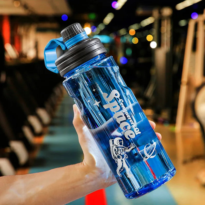 Botella de agua deportiva para Fitness, botella de agua de plástico de gran capacidad de alta calidad para escalada al aire libre, botella de bebida para bicicleta, hervidor