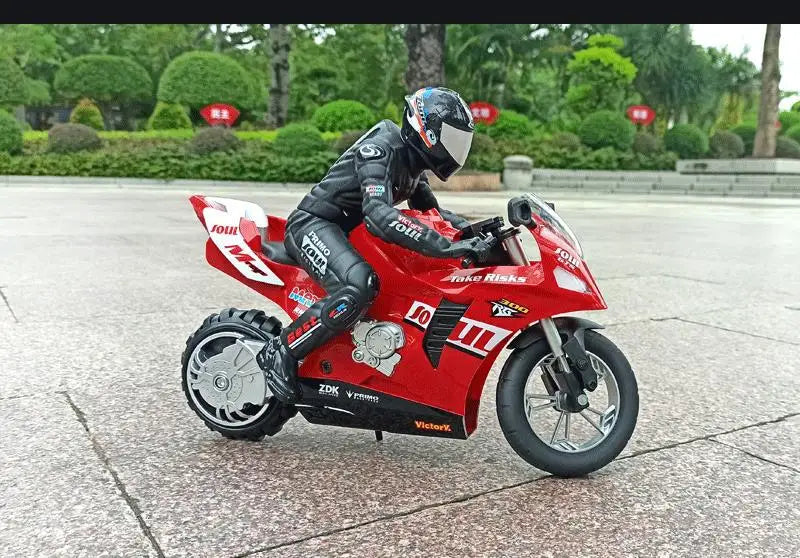 Large Electric RC Motorcycle Self-Balancing, High Speed Drifting & Standing Stunt Car with Multiple Gears for Kids Gift