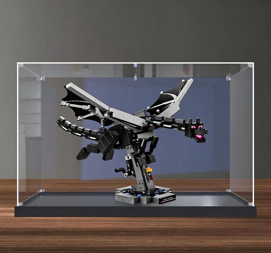 Vitrina de acrílico adecuada para bloques de construcción Lego 21595 Dragon, transparente y a prueba de polvo, expositor para el modelo de bloques 21595, juguete no incluido