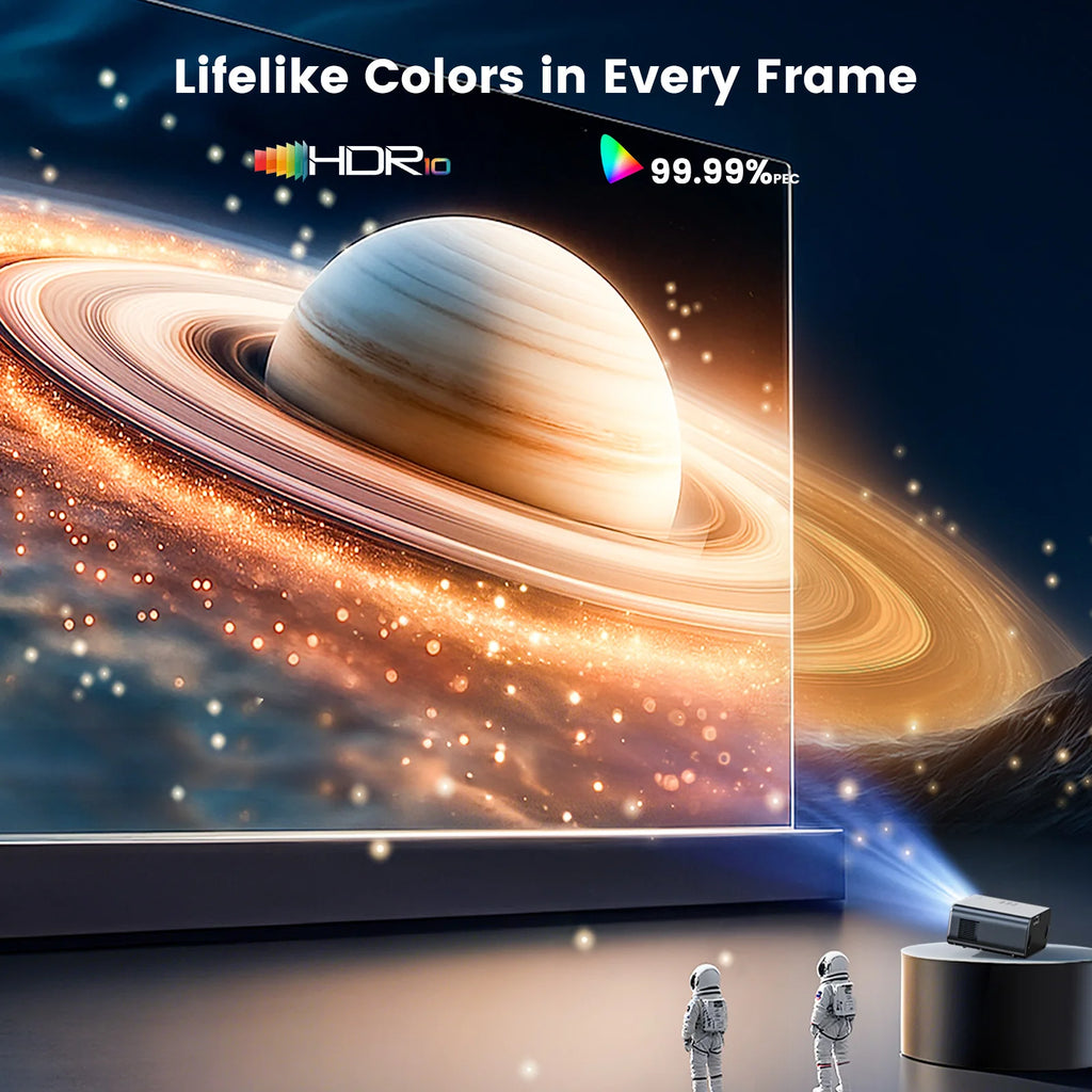 Proyector Inteligente Wimius G1 45000lumens 4K con Sistema Google TV, Enfoque Automático, Wifi, Alta Calidad, Full HD 1080P, Cine en Casa, Proyector de Haz para Películas