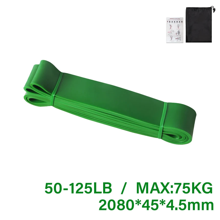 Banda de resistencia de látex para Pilates y entrenamiento, banda elástica de ejercicio para fuerza deportiva, banda de asistencia para dominadas, equipo de Fitness resistente