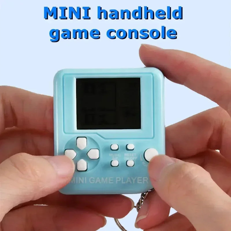 Mini llavero de bolsillo clásico portátil, anillo antipérdida, vídeo nostálgico Retro, máquina de consola de juegos, juguetes para niños, reproductor de juegos