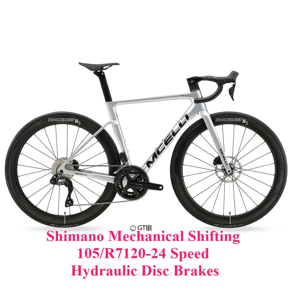 Bicicleta de carretera de fibra de carbono T800 de alto rendimiento, ultraligera de 7,5 kg, edición dedicada al equipo de carreras YUZHE, V2 105 Di2 R7170-24S, con frenos de disco hidráulicos