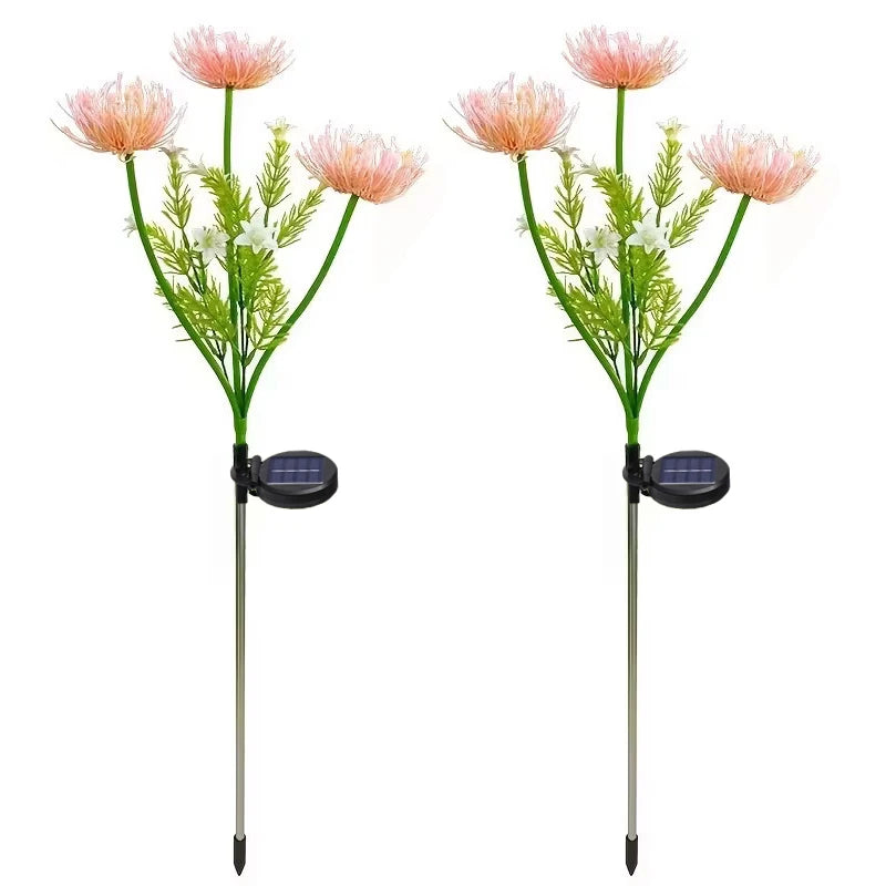 Artificial Flower Solar Lights Party Garden Decor Lawn Lamps for Festival Street Courtyard Atmosphere Decor