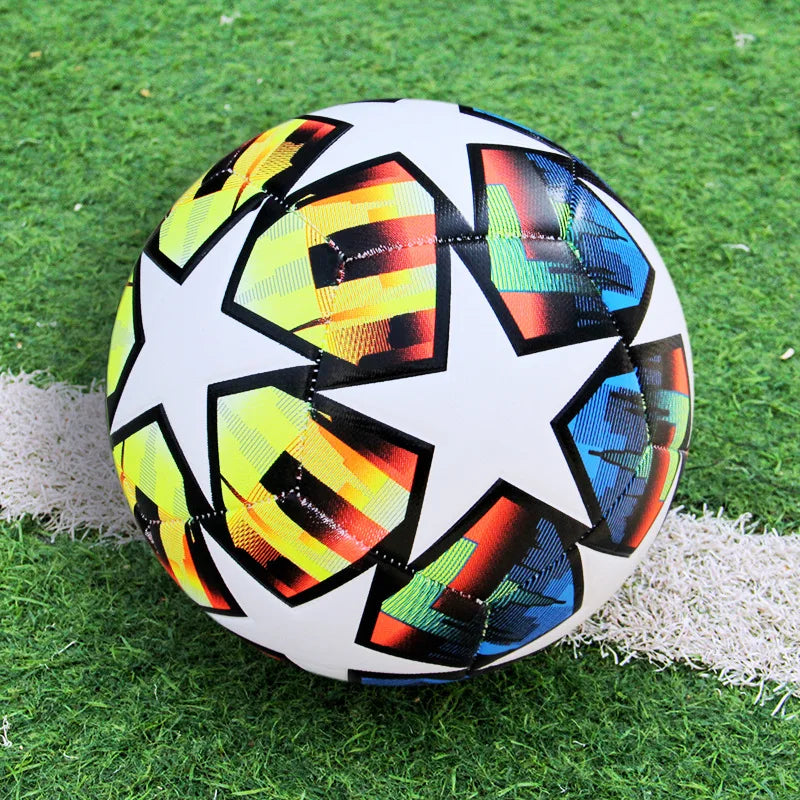 Balones de fútbol tamaño oficial 5 Material de PU entrenamiento de partido sin costuras equipo de portería de fútbol entrenamiento funcional profesional al aire libre