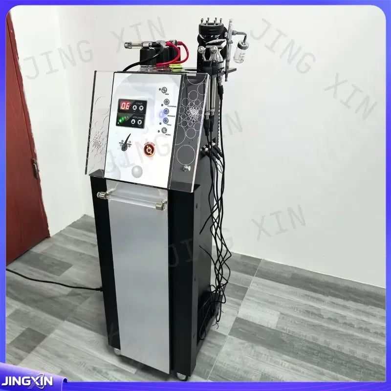 Máquina de Spa Capilar 8 en 1, Dispositivo de Masaje de Cuero Cabelludo con Burbujas para Salón de Belleza Coreano, Equipo de Tratamiento para el Crecimiento del Cabello y Cuidado de Belleza