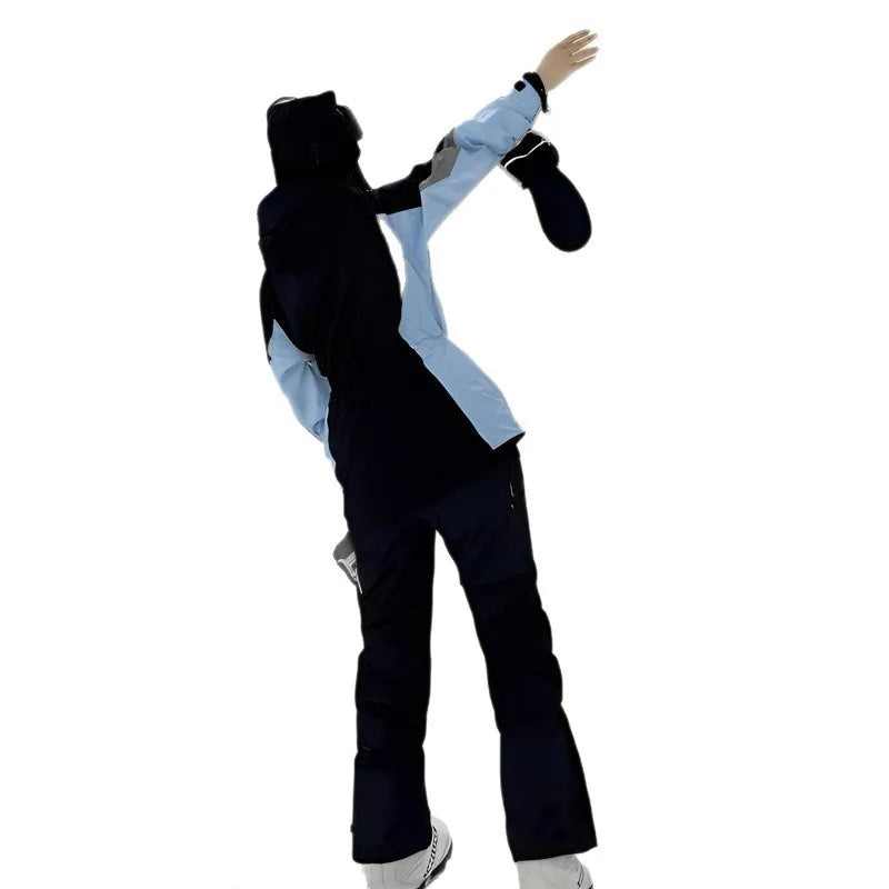 Conjunto de traje de esquí de invierno de alta calidad, mono de snowboard para hombre y mujer, impermeable, cortavientos, con aislamiento térmico, para deportes al aire libre y esquí.