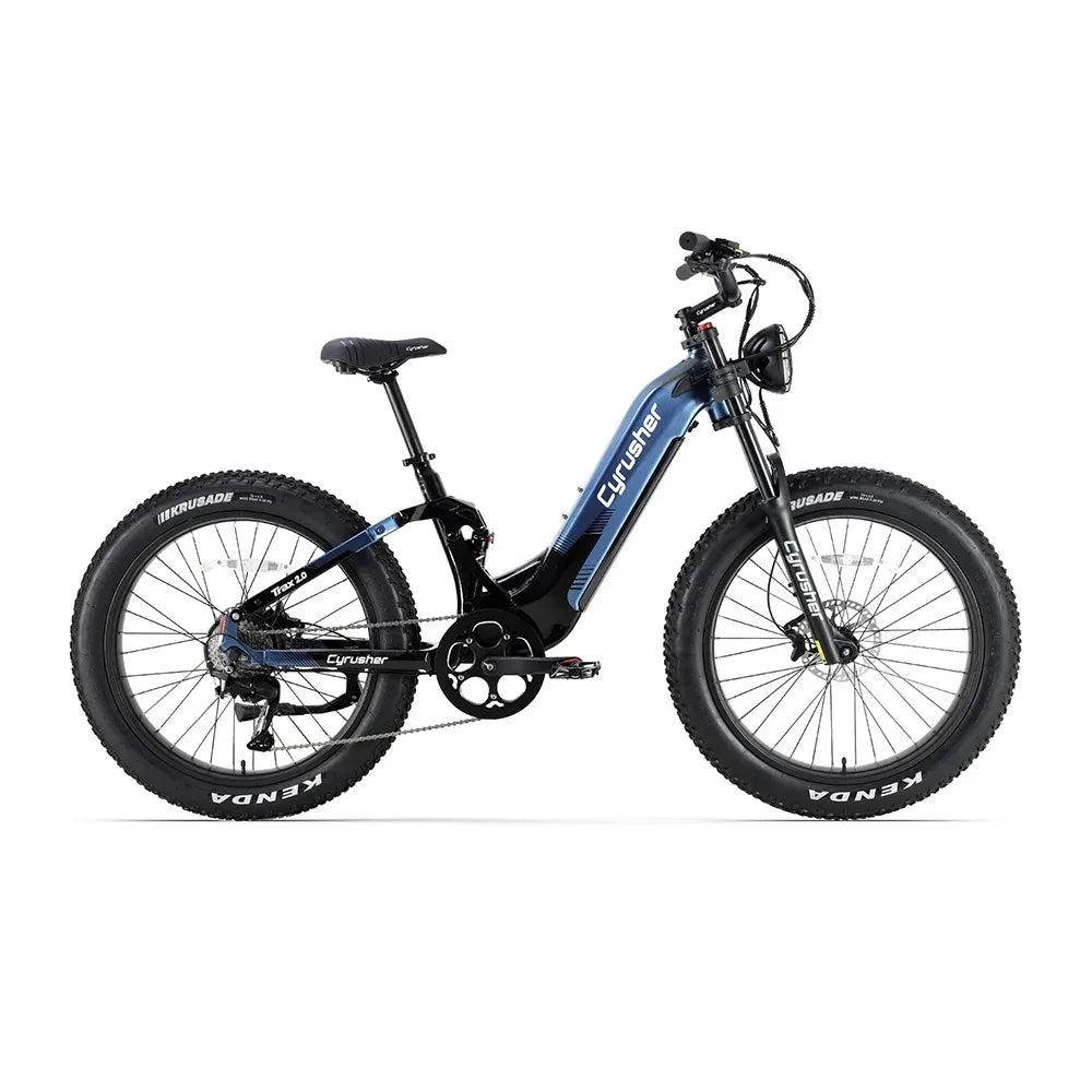 Bicicleta eléctrica Cyrusher Trax 2.0, motor de 250W, amortiguador, neumático todoterreno de 26 pulgadas, batería de 52V20Ah