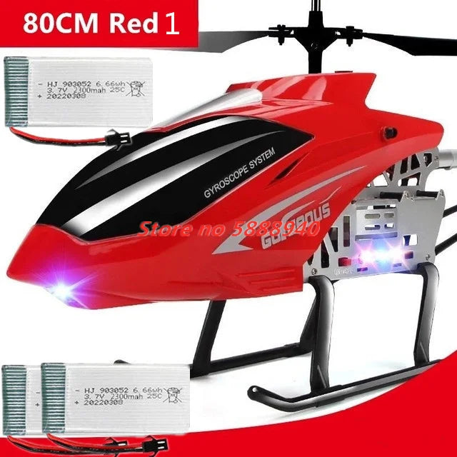 Helicóptero RC de Aleación Actualizado, 2.4G, 150M, 85CM, Gran Tamaño, Resistente a Caídas, con Luces LED, Control Remoto, Regalos