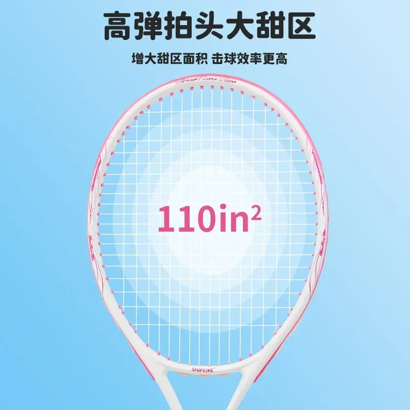 Raqueta de tenis para hombres y mujeres, principiantes, avanzada, universal, raqueta individual profesional, entrenamiento para estudiantes universitarios de 27 pulgadas