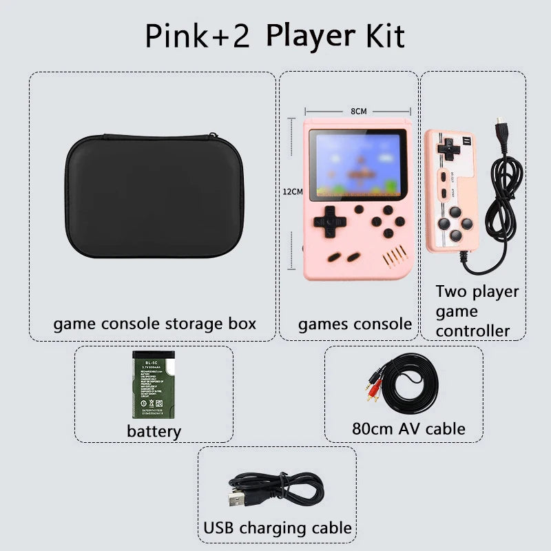 Consola de Juegos Retro Portátil con Más de 500 Juegos Clásicos Integrados, Emulador de Salida Gameboy para TV, Reproductor de Juegos Portátil con Pantalla de 5 Pulgadas