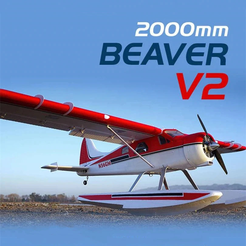 Avión FMSRC RC 2000mm 2,0 m castor agua mar avión gigante modelo Hobby avión avión PNP con aletas EPO