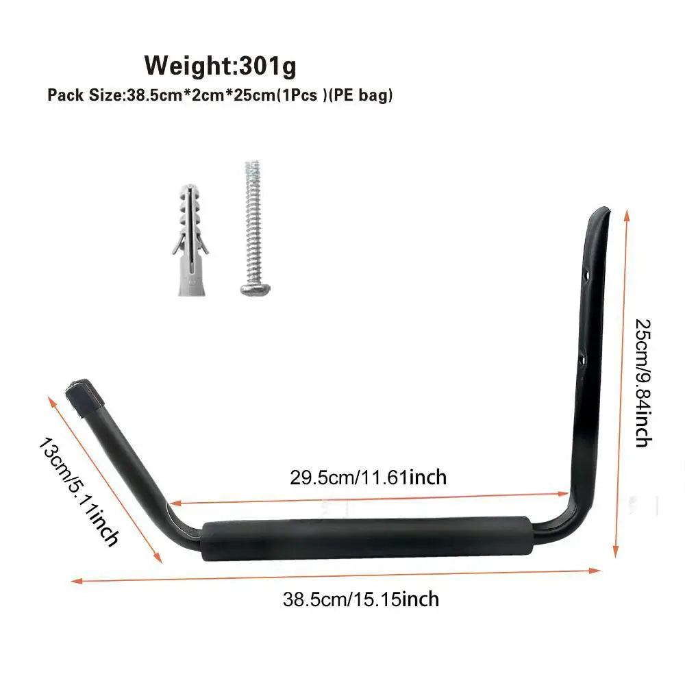 Juego de 4 ganchos de pared resistentes para almacenamiento de kayak, soportes de garaje tipo jumbo para canoa y kayak