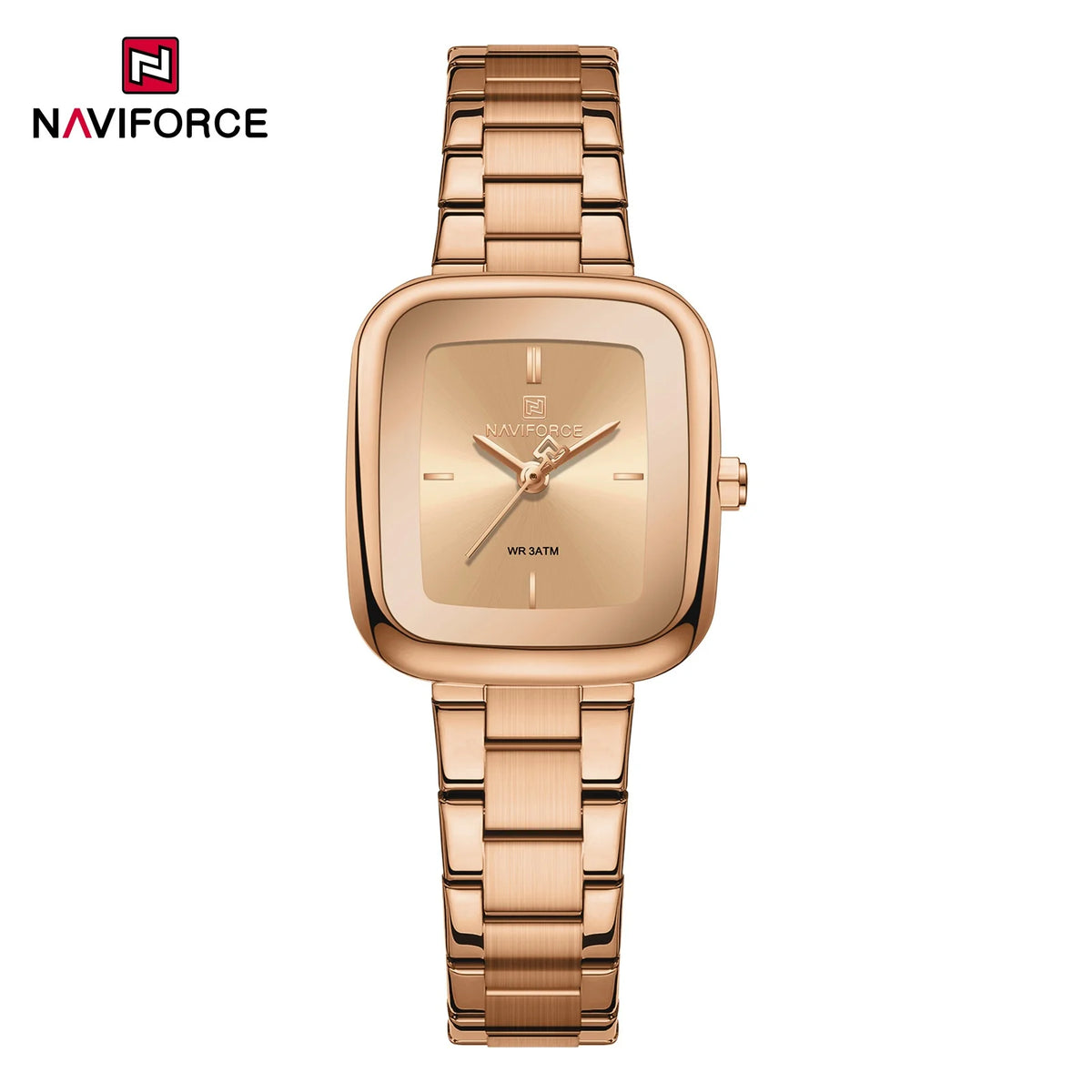 Nuevo reloj de moda vintage para mujer NAVIFORCE, resistente al agua 30m, correa de acero inoxidable, reloj de pulsera casual para dama
