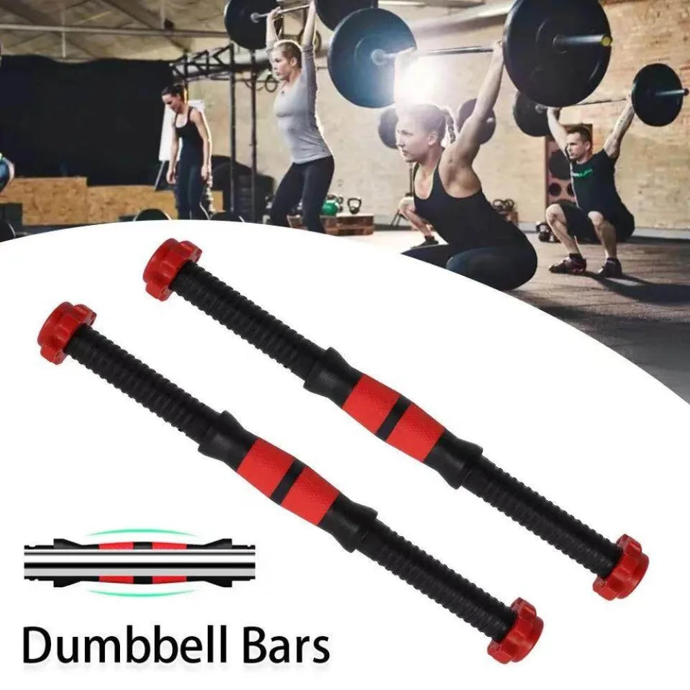 Barra de Mancuernas de PVC, Accesorios para Gimnasio en Casa, Mangos de Mancuernas Roscados Duraderos, Equipo de Fitness, Collares con Cierre Giratorio
