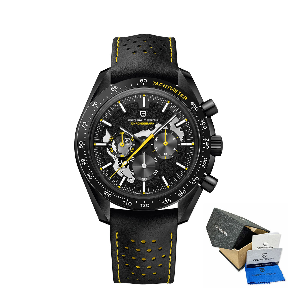 Relojes PAGANI DESIGN Moon 2026, nuevo reloj de cuarzo de lujo para hombre, cronógrafo con fecha automática, cristal de zafiro AR, reloj de pulsera resistente al agua 100M