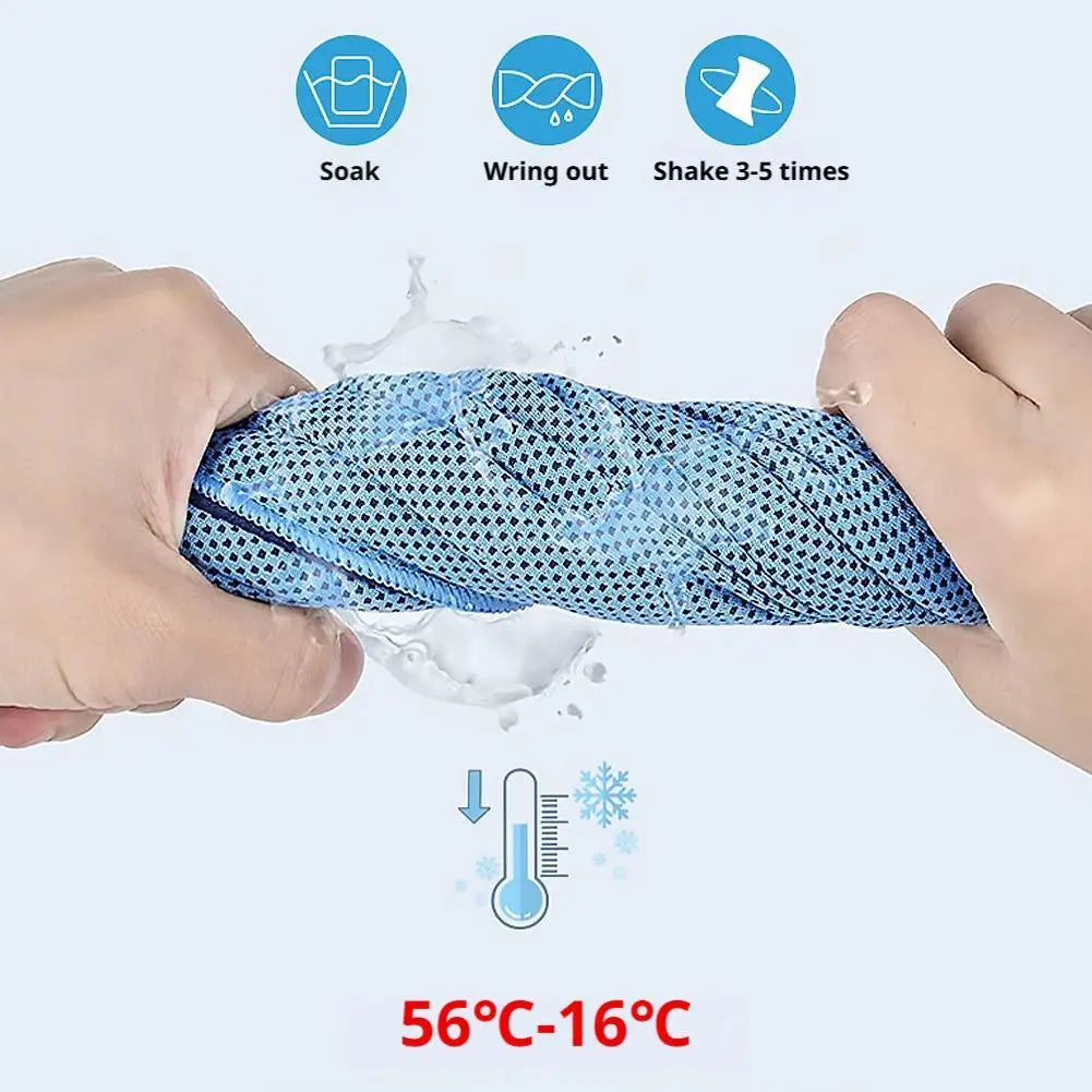 Toalla refrescante transpirable con estuche, toallas de microfibra suaves de secado rápido, prevención de golpes solares, toalla ligera para yoga, natación y gimnasio