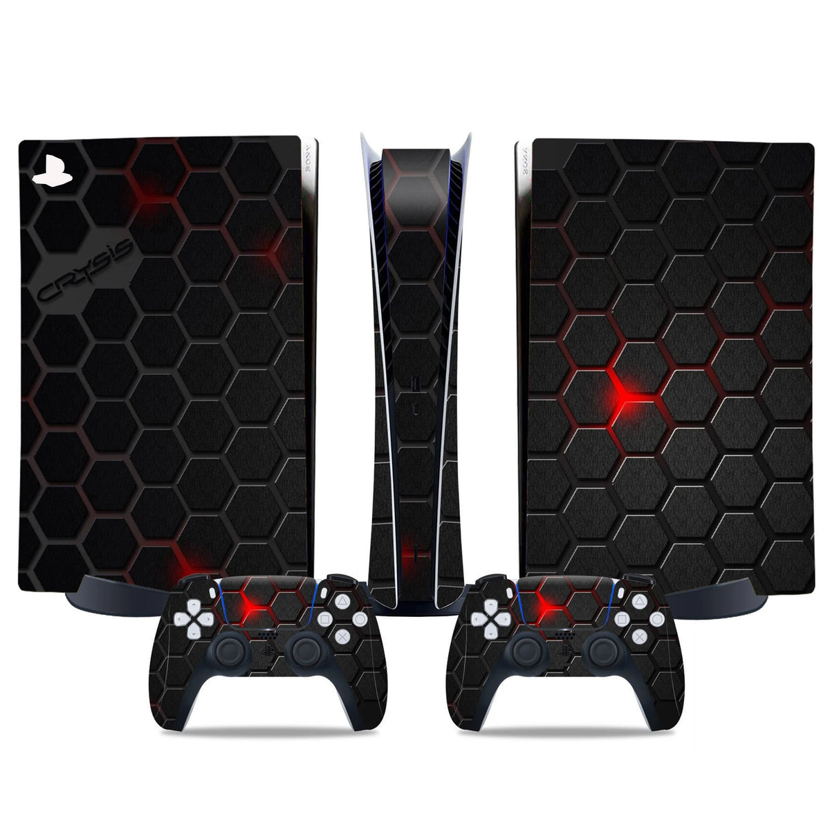 Adhesivo para consola PS5 Digital, cubierta protectora de vinilo para control de juego