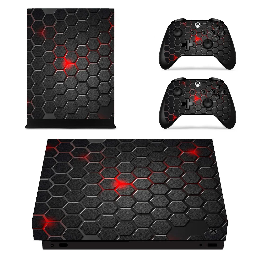 Personalización, diseño personalizado, vinilos adhesivos para cubrir completamente la consola y el mando de Xbox One X