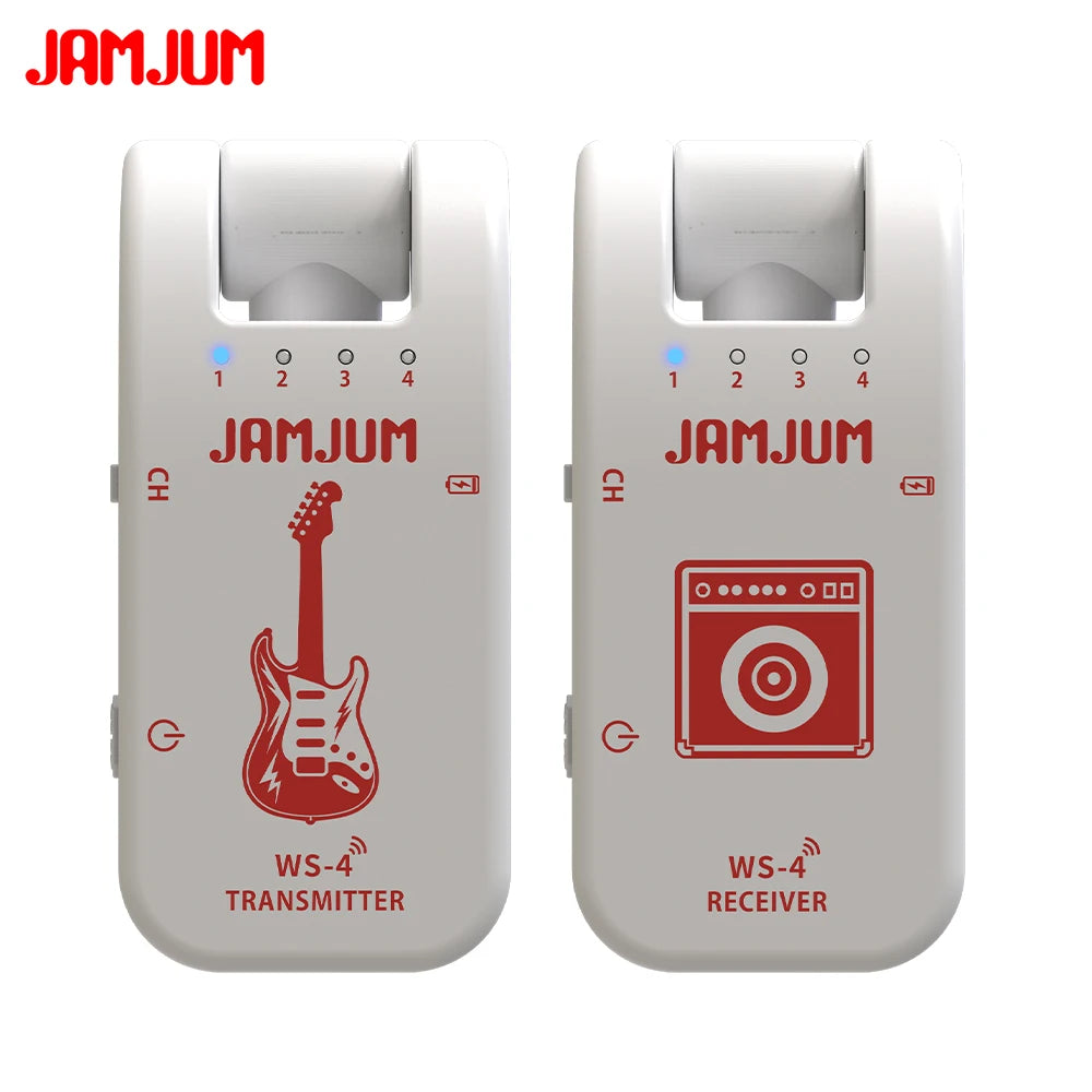 Sistema de transmisión inalámbrica para guitarra 2,4G: transmisor y receptor inalámbrico blanco para guitarras eléctricas, sintetizadores de viento, bajos,