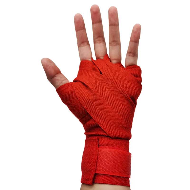 Vendaje de boxeo de algodón, 2 uds., 1,5/2/3/5M, correa deportiva, Sanda Kick Boxing, guantes de mano MMA, cinturón Protector, envolturas deportivas de boxeo, vendaje